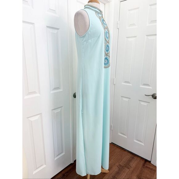 Lilly Pulitzer Womens Whisper Blue Embellished Neck Jane Maxi Dress Size 8 NWT - Picture 5 of 9